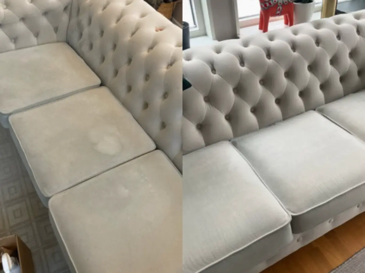 Möbeltvätt på plats i hemmet i Stockholm